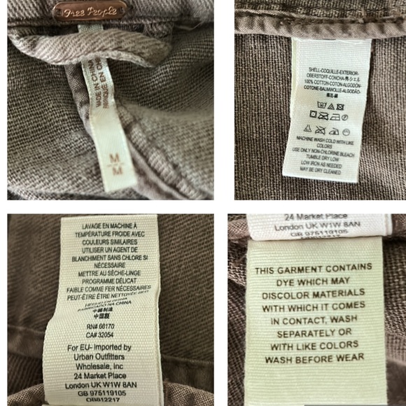 Free People Jagger Lace Up Sleeve Cotton Military Blazer Jacket - M - Picture 14 of 15